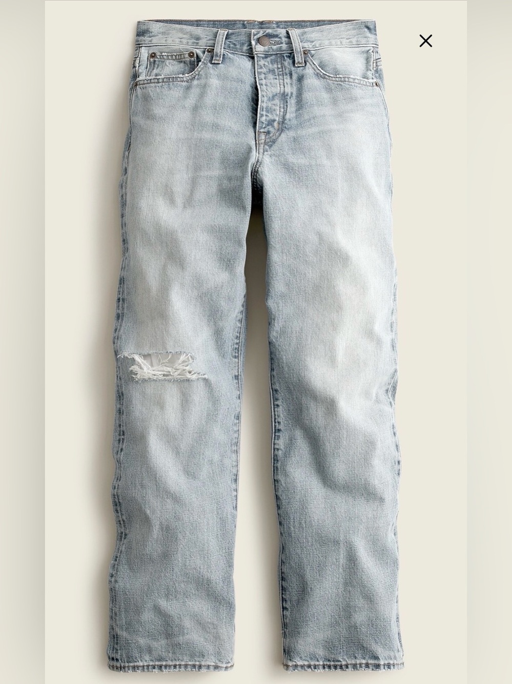 Point Sur canyon mid-rise boyfriend jean in Faded Blue wash: selvedge edition